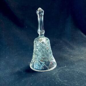 Vintage CRYSTAL CLEAR Hand Held Bell